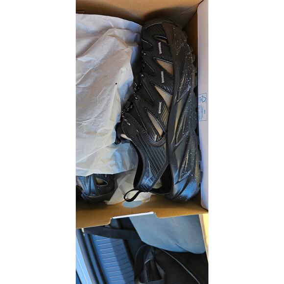 Hoka Hopara Trail Sandal Unisex Shoe Triple Black New N BOX Men Sz 10 LAST PAIR - Picture 7 of 7